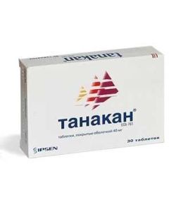 Ginkgo dvulopastnoho lystev ekstrakt - Tanakan tablets 40 mg, 30 pcs. newyork Pharmacy Online - newyork.buy-pharm.com