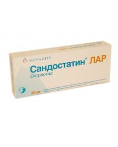 Octreotide - Sandostatin Lar microspheres d / susp. for i / m administration .20 mg vials 1 pc. (in set: r-l 2,5mg + spr. + needles No. 2) newyork Pharmacy Online - newyork.buy-pharm.com