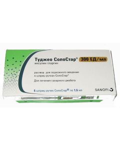 insulin glargine - Tujeo SoloStar solution for p / leather. enter 300ED / ml 1,5ml syringe pen 5 pcs. newyork Pharmacy Online - newyork.buy-pharm.com