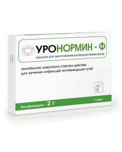 fosfomycin - Uronormin-F powder for preparations. solution for oral administration 2 g sachets 6 g 1 pc. newyork Pharmacy Online - newyork.buy-pharm.com