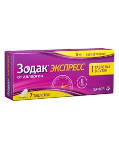 Levocetirizine - Zodak express tablets coated.pl.ob. 5 mg 7 pcs. newyork Pharmacy Online - newyork.buy-pharm.com