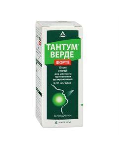 Benzidamine - Tantum Verde forte topical spray dosed 15 ml newyork Pharmacy Online - newyork.buy-pharm.com
