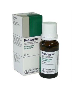 Ypratropyya bromide, fenoterol - Berodual inhalation solution 0.1%, 20 ml newyork Pharmacy Online - newyork.buy-pharm.com