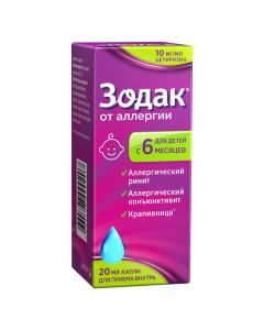 Cetirizine - Zodak drops for oral administration 10 mg / ml 20 ml newyork Pharmacy Online - newyork.buy-pharm.com