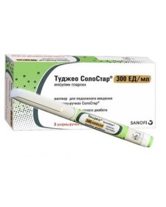 insulin glargine - Tujeo SoloStar rr for p / kozh. enter 300ED / ml 1,5ml syringe pen 3 pcs. newyork Pharmacy Online - newyork.buy-pharm.com