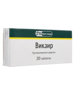 Ayra rhizomes, Vysmuta sub-nitrate, Krushyn bark, magnesium carbonate, Sodium bicarbonate - Vicair tablets 20 pcs. newyork Pharmacy Online - newyork.buy-pharm.com