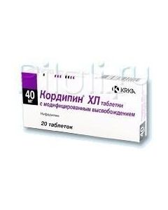 Nifedipine - Cordipine XL tablets ultra retard 40 mg, 20 pcs. newyork Pharmacy Online - newyork.buy-pharm.com