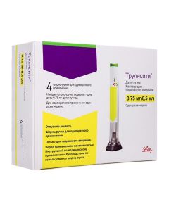 Dulahlutyd - Trulicity solution for p / leather. administration 0.75 mg / 0.5 ml syringe pen 0.5 ml 4 pcs. newyork Pharmacy Online - newyork.buy-pharm.com